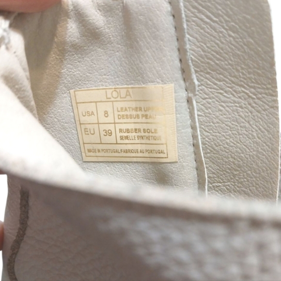 Antonio de Faria Lola Lug Sole Ankle Chelsea Cream Leather Combat Boots Size 8 - Picture 8 of 12